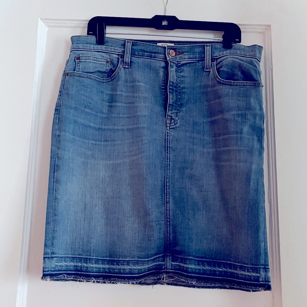 JCrew denim knee length skirt size 32